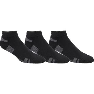 UNDER ARMOUR HeatGear Trainer Low Cut Socks   3 Pack   Size Medium, Black