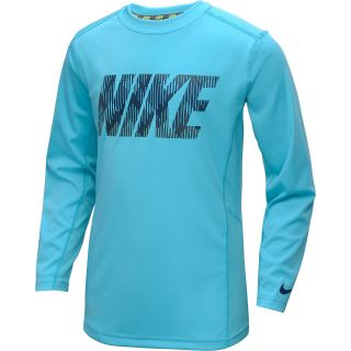 NIKE Boys Speed Fly Graphic Long Sleeve T Shirt   Size Medium, Gamma Blue/blue