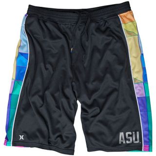 HURLEY Womens Arizona State Sun Devils Geo Mesh Basic Shorts   Size Xl, Black