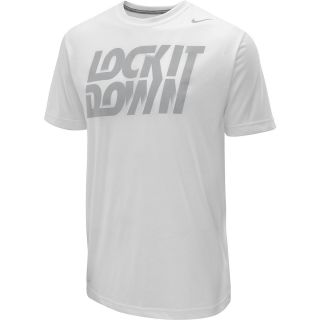 NIKE Mens Lock It Down Ice Pack Short Sleeve T Shirt   Size 2xl, White