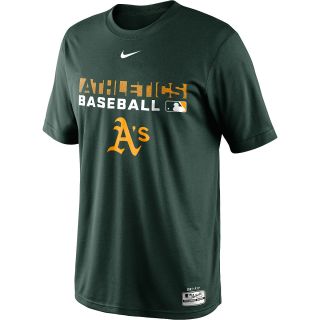 NIKE Mens Oakland Athletics Dri FIT Legend Team Issue Short Sleeve T Shirt  