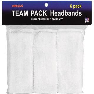 Unique Headbands 6 pack, White (CHB 6 1)