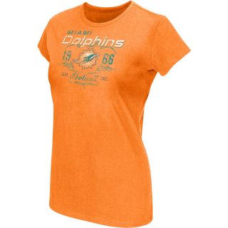 Touch By Alyssa Milano Womens Miami Dolphins Rhinestone Short Sleeve T Shirt  