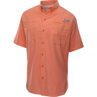 COLUMBIA Mens Tamiami II Short Sleeve Shirt   Size Small, Peach