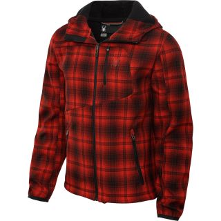 SPYDER Patsch Novelty Hoodie Softshell Jacket   Size Xl, Red Plaid