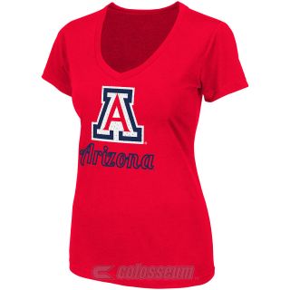 COLOSSEUM Womens Arizona Wildcats Vegas V Neck T Shirt   Size Xl, Red