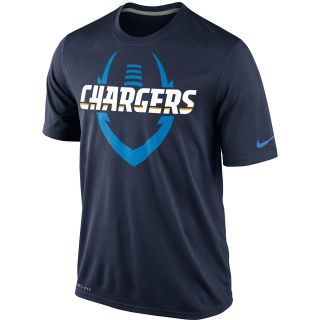 NIKE Mens San Diego Chargers Dri FIT Legend Icon Short Sleeve T Shirt   Size