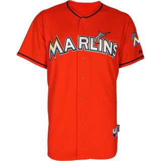 Majestic Athletic Miami Marlins Blank Authentic Alternate Cool Base Firebrick