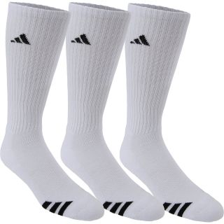 adidas Mens Cushioned Athletic Crew Socks   3 Pack   Size Large, White/black