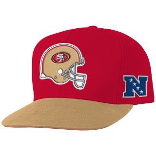NFL Team Apparel Youth San Francisco 49ers Helmet Logo Snapback Team Color Cap  