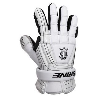 BRINE King Superlite Lacrosse Goalie Gloves, White