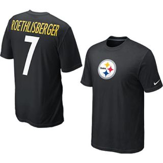 NIKE Mens Pittsburgh Steelers Ben Roethlisberger Name And Number T Shirt  