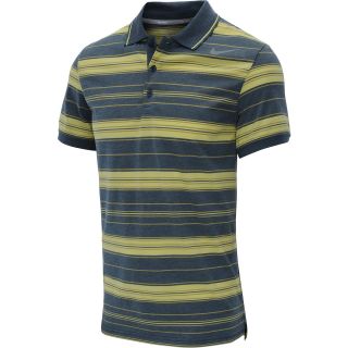 NIKE Mens Vapor Touch Striped Short Sleeve Tennis Polo   Size Large, Armory