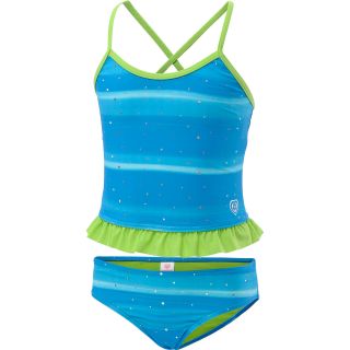 LAGUNA Toddler Girls Shiny 2 Piece Swimsuit   Size 3t, Turquoise