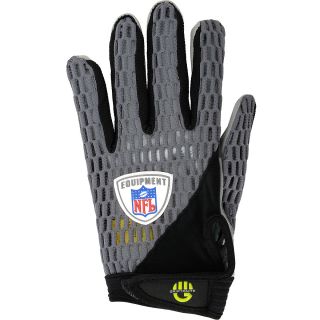NFL Equipment Breeze Grip Football Receiver Gloves (Gray/Gray)   Size XL/Extra