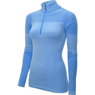 NIKE Womens Dri Fit Knit 1/2 Zip Long Sleeve Running Shirt   Size Medium,