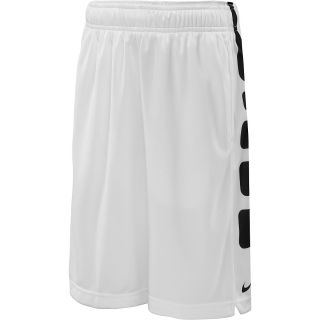 NIKE Boys Elite Stripe Basketball Shorts   Size Xl, White/black