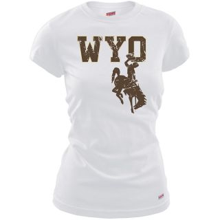 MJ Soffe Womens Wyoming Cowboys T Shirt   White   Size Small, Wyoming Cowboys
