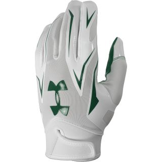 UNDER ARMOUR Adult F4 Football Receiver Gloves   Size Xl, Green/white