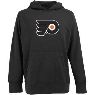 Antigua Mens Philadelphia Flyers Signature Hood Applique Pullover Sweatshirt  