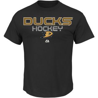 MAJESTIC ATHLETIC Mens Anaheim Ducks 5 Hole Hockey T Shirt   Size Small, Black