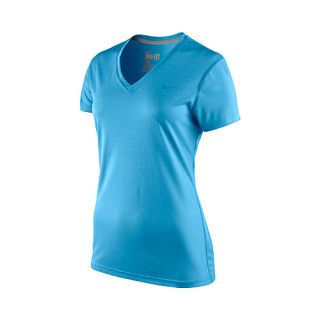 NIKE Womens Legend V Neck T Shirt   Size Large, Vivid Blue