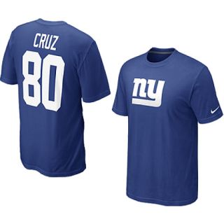 NIKE Mens New York Giants Victor Cruz Name And Number Short Sleeve T Shirt  