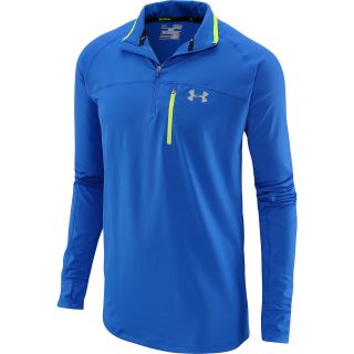 UNDER ARMOUR Mens Imminent Run 1/4 Zip Shirt   Size Large, Moonshadow/yellow