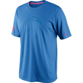 NIKE Mens San Diego Chargers Breast Cancer Awareness Legend T Shirt   Size