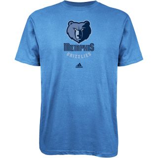 adidas Mens Memphis Grizzlies Full Primary Logo Short Sleeve T Shirt   Size
