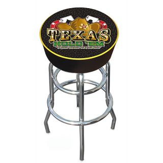Trademark Global Texas Holdem Logo Padded Bar Stool (TXH1000)