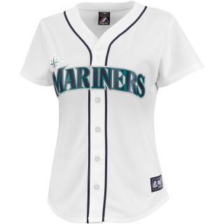 Majestic Athletic Seattle Mariners Dustin Ackley Womens Replica Home Jersey  