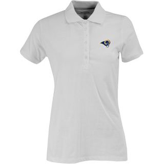 Antigua Womens St. Louis Rams Spark 100% Cotton Washed Jersey 6 Button White