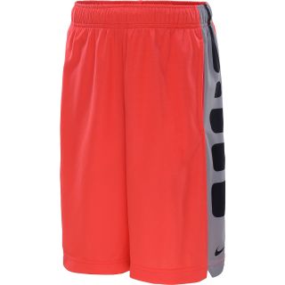 NIKE Boys Elite Stripe Basketball Shorts   Size Small, Laser Crimson/obsidian