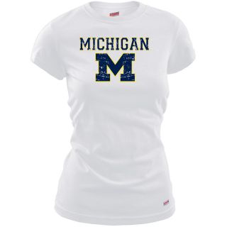 MJ Soffe Womens Michigan Wolverines T Shirt   White   Size Large, Michigan