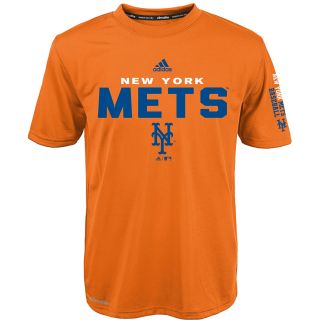 adidas Youth New York Mets ClimaLite Batter Short Sleeve T Shirt   Size Large,