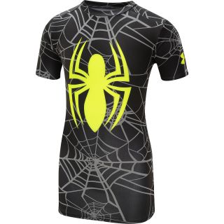 UNDER ARMOUR Boys Alter Ego Spider Man Fitted Baselayer Top   Size Medium,