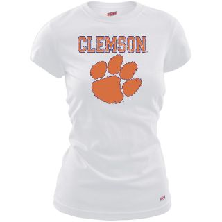 MJ Soffe Womens Clemson Tigers T Shirt   White   Size Large, Clemson Tigers