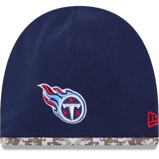 NEW ERA Mens Tennesse Titans Salute To Service Camo Lining Tech Knit Hat, Navy