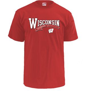 MJ Soffe Mens Wisconsin Badgers T Shirt   Size Large, Wis Badgers Gardinal