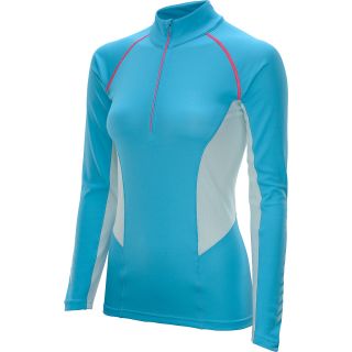 HELLY HANSEN Womens Pace 1/2 Zip Long Sleeve Top   Size Small, Ice Blue
