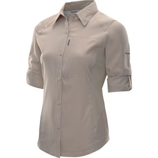COLUMBIA Womens Silver Ridge Long Sleeve Shirt   Size Medium, Fossil