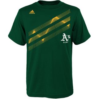 adidas Youth Oakland Athletics Laser Field Short Sleeve T Shirt   Size Small