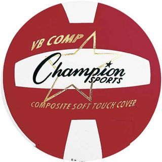 Champion Sports Comp Series Indoor Volleball, Red/white (VB2RD)