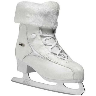 Roces Womens Fur Ice Skate Superior Italian Style & Comfort   Size 4.5, White