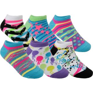 SOF SOLE Kids All Sport Lite No Show Socks   6 Pack   Size Small, Dripping