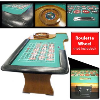 Trademark Global 94 Roulette Table with Padded Armrest (10 94001)