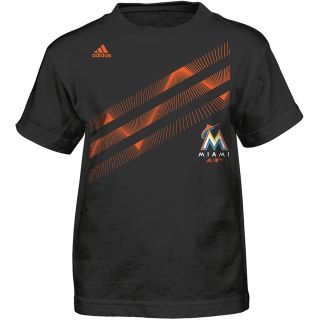 adidas Youth Miami Marlins Laser Field Short Sleeve T Shirt, Ages 4 7   Size