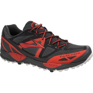 BROOKS Mens Cascadia 9 Trail Running Shoes   Size 12, Black/red/anthracite