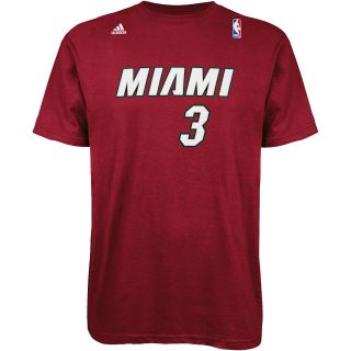 adidas Mens Miami Heat Dwyane Wade Alternate Replica Name And Number T Shirt  
